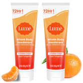Lume Clean Tangerine front tube showing packaging and scent benefit