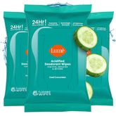 Lume front packaging showing Cool Cucumber 45 ct three-pack, travel-ready freshness