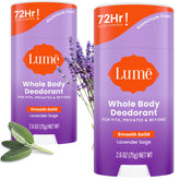 Lume front packaging shows lavender sage scent and benefits