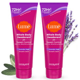 Lume front packaging showing lavender-scented 3 oz tube with clear benefits