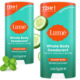Lume minted cucumber front packaging showing two sticks and benefits