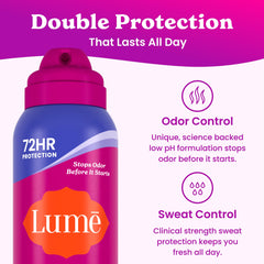 Lume spray nozzle close-up illustrating fine mist application