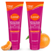 Lume front packaging showing tangerine cream and benefits