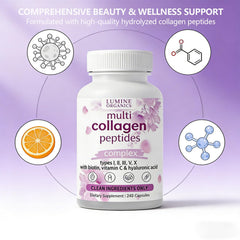 Lumine Organics supplement facts label displaying ingredient transparency