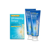 Lumineux front packaging showing two tubes and strip pouch, brightening kit benefit