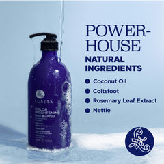Luseta foamy lather in hand illustrating effective pigment deposit benefit