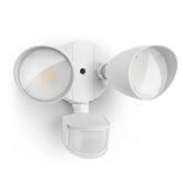 LUTEC front view white security light showing compact design and bright output