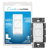 Lutron Caseta front panel showing sleek paddle for easy tactile control and dimming