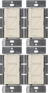Lutron Caseta front view showing sleek dimmer switch and modern finish for clean aesthetics