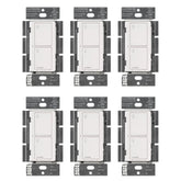 Lutron Caseta front view showing clean switch face and easy access benefits
