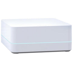 Lutron Caséta hub rear ports with Ethernet connector visible to highlight easy router connection