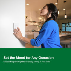Lutron Diva side profile highlighting slim design and easy fit