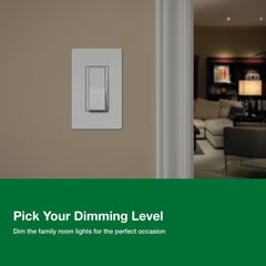 Lutron Diva slider detail for precision brightness adjustment benefit