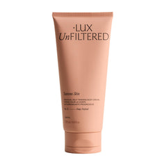 Lux Unfiltered front bottle showing product branding and deep shade