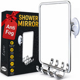 Luxo chrome front view showing clear fogless mirror for precise shaving