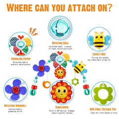Lynncare close-up of toy textures emphasizing safe tactile stimulation