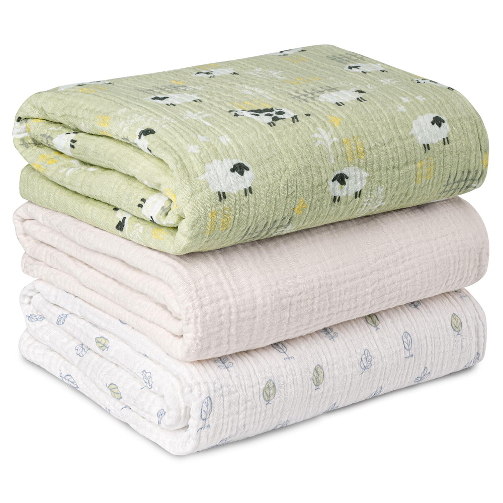 LYRICHOM BABY front packaging showing cute farm prints and soft organic cotton benefits