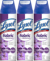 Lysol front packaging three-pack showing lavender scent and benefits