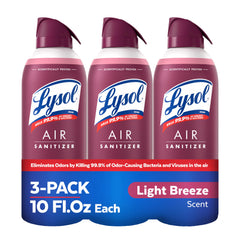 Lysol Light Breeze front packaging showing product and scent benefit
