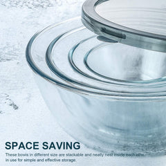 M MCIRCO bowls nested without lids showing easy, low-profile cupboard organization