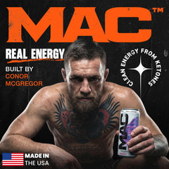 MAC Energy pouring Macberry Lychee into a glass for refreshing taste