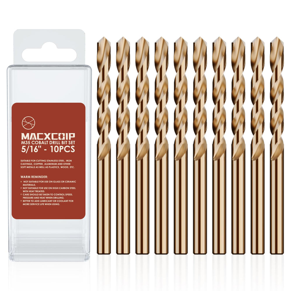 MACXCOIP front packaging showing 10pcs 5/16" set and organized storage benefit