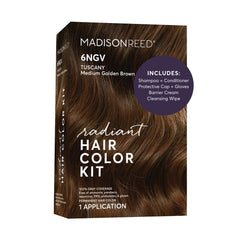 Madison Reed front packaging showing shade 6NGV and benefit of full gray coverage