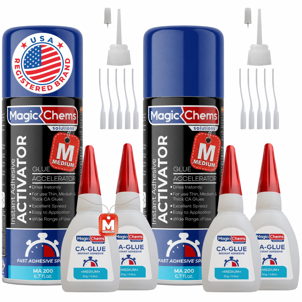 Magic Chems front packaging showing two-tube pack and activator, clear product visibility and convenience