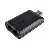 magicJack front view of adapter showing compact design and plug-in convenience