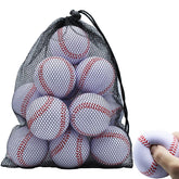 Magicorange front view showing all 12 white foam baseballs, easy to organize