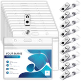 Maileto front view horizontal badge holder shows clear ID visibility benefit
