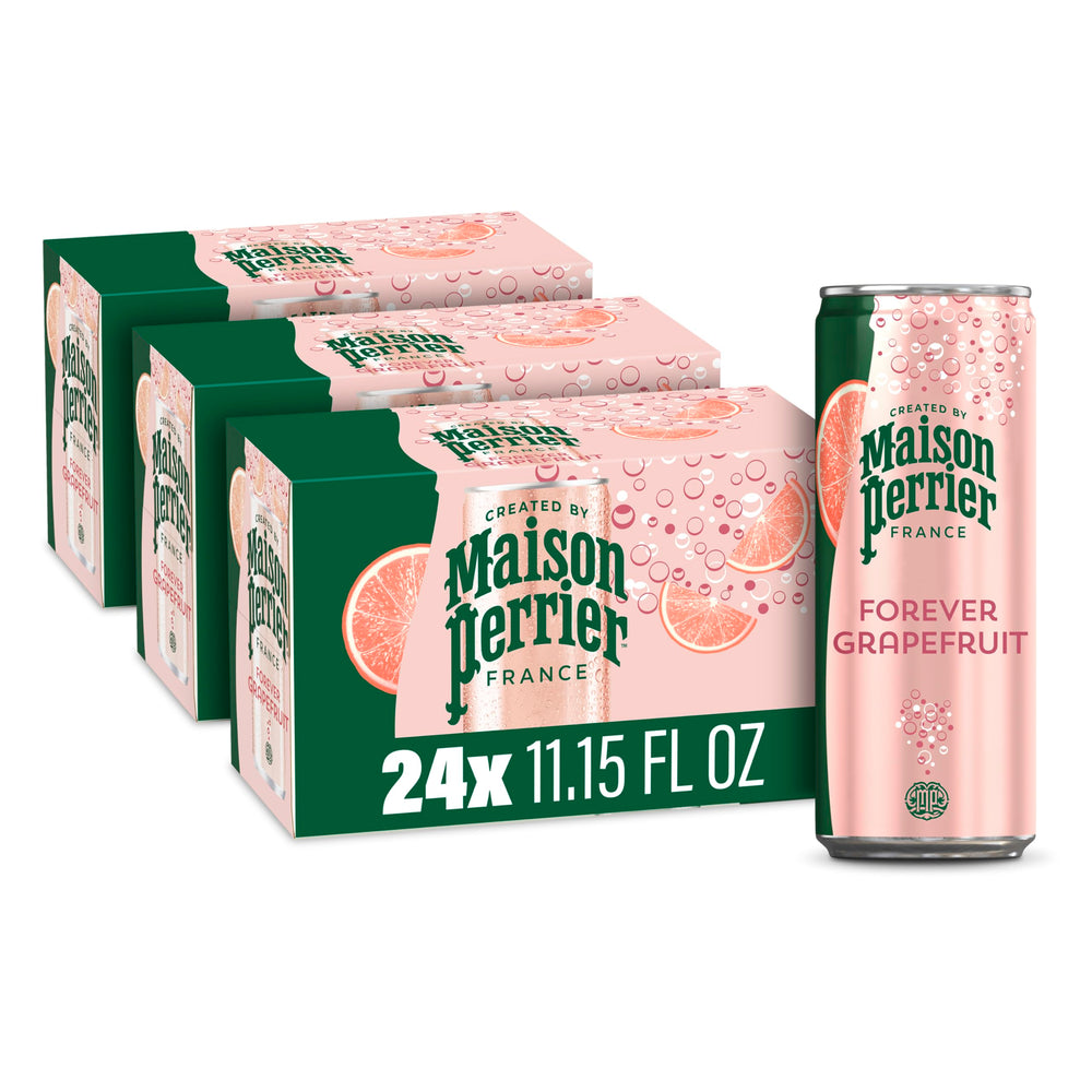 Maison Perrier front pack display showing elegant grapefruit packaging and premium appeal