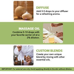 Majestic Pure peppermint oil in diffuser creating fresh aromatic atmosphere at home