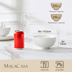 MALACASA top-down stacked bowls highlighting compact storage and clean interior finish