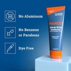 Mando jar inside travel bag illustrating portability benefit