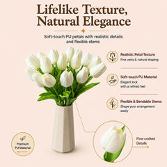 Mandy's arranged bouquet in vase adding durable centerpiece charm