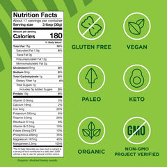 Manitoba Harvest spoon measuring hemp hearts conveying convenient serving benefit