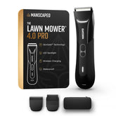 MANSCAPED front view of trimmer showing compact ergonomic design and portability