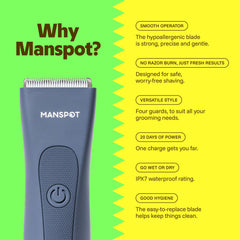 MANSPOT close-up of aerospace-grade blade for safer, smoother trimming