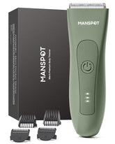 MANSPOT front view of trimmer showing compact design and controls, boosts control