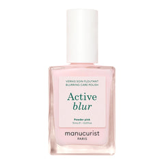 Manucurist bottle front packaging showing powder-pink matte polish benefit