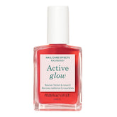 Manucurist bottle front view showing rosy gloss and strengthener benefits