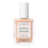 Manucurist bottle front view showing beige polish and care benefits