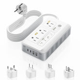 Mapambo front view showing three AC sockets and multiple ports for convenient powering