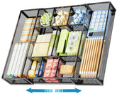 Marbrasse front view showing expandable tray and tidy compartments for fast access