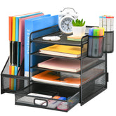 Marbrasse front view showing all compartments and neat organization benefit