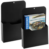 Marbrasse front view showing black magnetic file holder keeping papers tidy