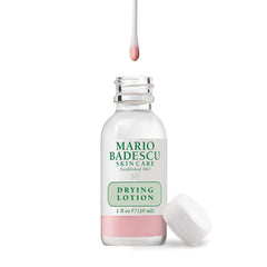 Mario Badescu drying lotion pink sediment close-up highlighting targeted overnight drying