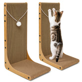 Markarbarka front view of L-shaped scratcher showing packaging and features