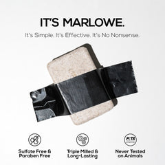 MARLOWE. bar held in hand to show scale and big 7 oz. value